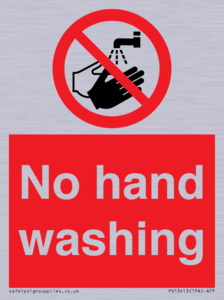 No hand washing